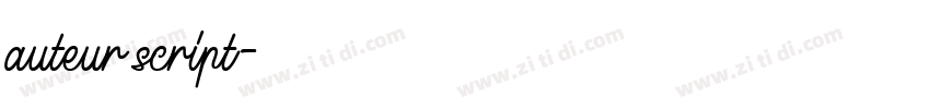 auteur script字体转换 auteur script字体转换